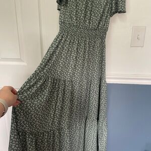 Light summer dress sage green
